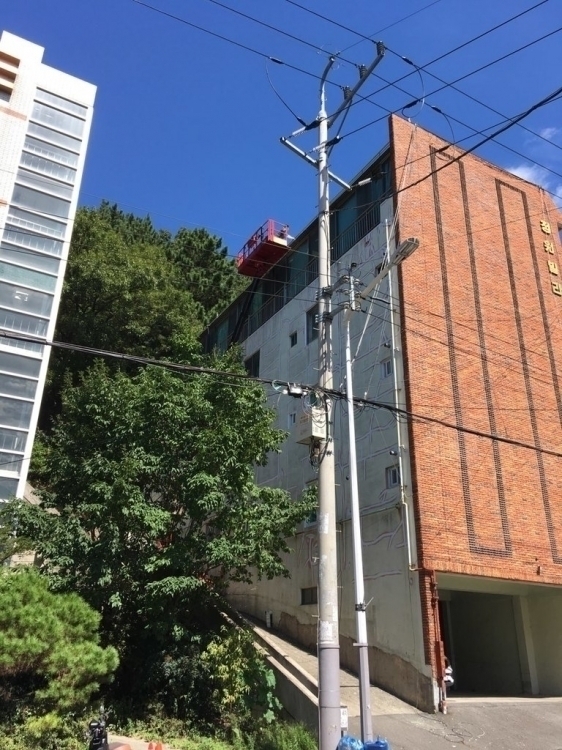 크랙부위 믹싱후 크랙보수